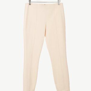 The Row Nude Wool-Twill Topstitched Ankle-Length Pants